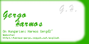 gergo harmos business card